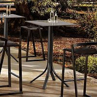 Contemporary high bar table PUSHHPLaluminum baseround