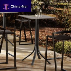 Contemporary high bar table PUSHHPLaluminum baseround
