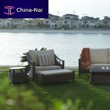 Contemporary side table NAYArattanroundhome