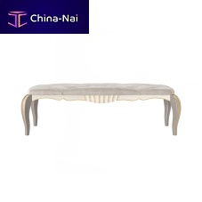 Contemporary upholstered bench Elegantfabricwooden basewooden
