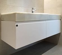 Double washbasin cabinet multiplewall-mountedoak