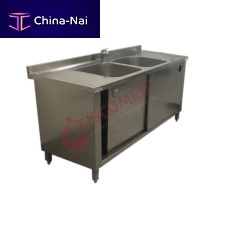 Medical instrument cleaning station TINI 4040for the medical sectorwith sinkstainless steel
