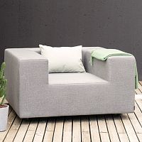 Contemporary armchair LOOPfabricwith removable cushionwaterproof