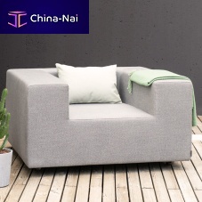 Contemporary armchair LOOPfabricwith removable cushionwaterproof