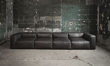 Modular sofa MONZAcontemporaryfabricleather