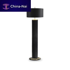 Floor-standing lamp REPTILIANbrassleathermarble
