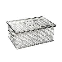 Handling basket KP.MODULARstainless steel meshwith lid