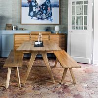 Scandinavian design dining table REMIX oakMDFoak base
