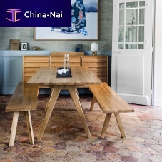 Scandinavian design dining table REMIX oakMDFoak base