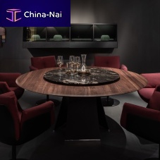 Contemporary dining table S100walnutmaplemetal base
