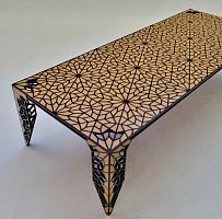 Traditional table SELAoakwalnutwood veneer