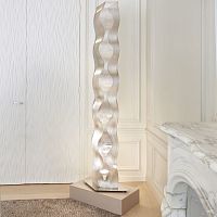 Contemporary light column ONDE N�1stainless steelhalogenindoor