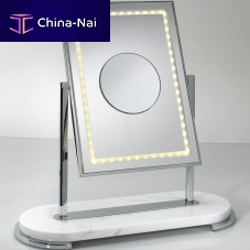 Table bathroom mirror MON BEAUcontemporaryrectangularmetal