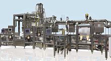 In-line supply and degassing system