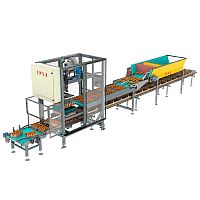 Automatic packaging machine vacuumfor cardboard boxesfor the food industry