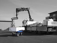 Electric self propelled trolley Ergomover Lift+Go2-axlefor constructionfor heavy loads