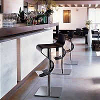 Contemporary bar stool MADRASplywoodsteel basecentral base