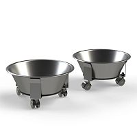 Trolley-mounted surgical basin stand KBWLAXstainless steel