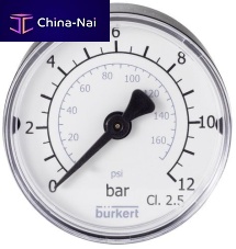Absolute pressure gauge TAU001 dialthreadedG 1/4
