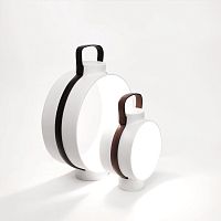 Portable lamp NIGHTINGALEporcelainleathercontemporary