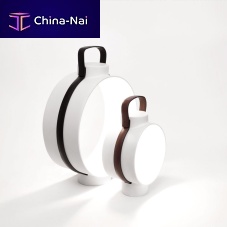 Portable lamp NIGHTINGALEporcelainleathercontemporary