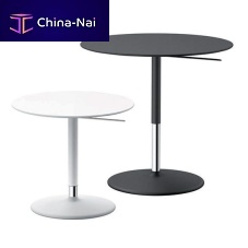 Contemporary side table PIXMDFlacquered metal baseround
