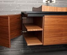 Wooden washbasin cabinet LAGUNA PUREcontemporarywith integrated cupboards