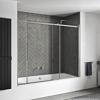 Sliding bath screen AXIA SC1-Vtempered glass1 panelclear glass