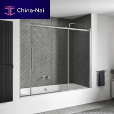 Sliding bath screen AXIA SC1-Vtempered glass1 panelclear glass