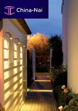 Contemporary wall light COURBES OUT : UNOgardenstainless steelLED