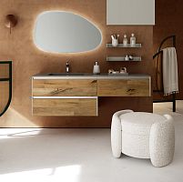 Wall-hung washbasin cabinet SW101woodenHPLcontemporary