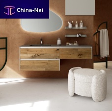 Wall-hung washbasin cabinet SW101woodenHPLcontemporary
