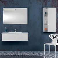 Wall-hung washbasin cabinet V53solid woodglasscontemporary