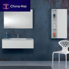 Wall-hung washbasin cabinet V53solid woodglasscontemporary