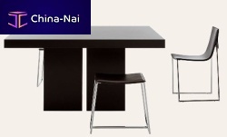 Contemporary table NEILwoodenlacquered woodsquare