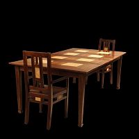 Traditional dining table FTA HP DINEX woodensquarehome