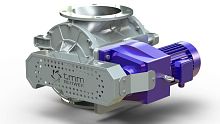 Pneumatically-actuated rotary valve