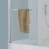 Pivoting bath screen B1670left handtempered glass1 panel