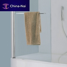 Pivoting bath screen B1670left handtempered glass1 panel