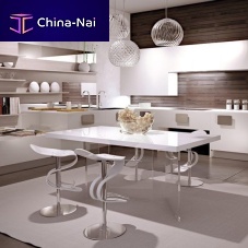 Contemporary dining table SOLOBIANCOpolymerglass baserectangular
