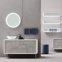 Free-standing washbasin cabinet CREOwoodencontemporarywith door