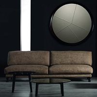 Contemporary sofa PHILIPfabricbrown2-person