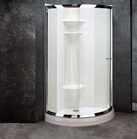 Walk-in shower BELLA: 361PBglasssliding doorround