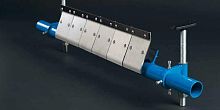 Tungsten carbide conveyor belt cleaner polyurethane-coated