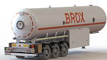 Semi-tanker semi-trailer 3-axlefor LPG