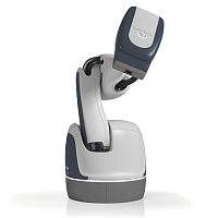 Stereotactic radiation therapy linear particle accelerator CyberKnife® S7 hypofractionated radiation therapywith robotized positioning tablewith multi-axis robotic arm