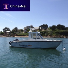 Outboard cabin cruiser DERVINIS 695 CABwith enclosed cockpitaluminum8-person max.