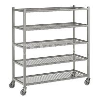 Transport trolley for the food industry