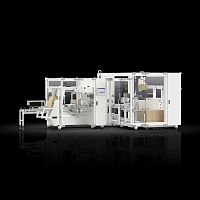 Horizontal case packer-palletizer PEWO-form SLP D20 seriesfully-automaticadhesive tapehot-melt glue