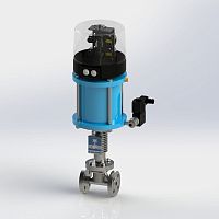 Globe valve KVFelectropneumaticshut-offdistribution